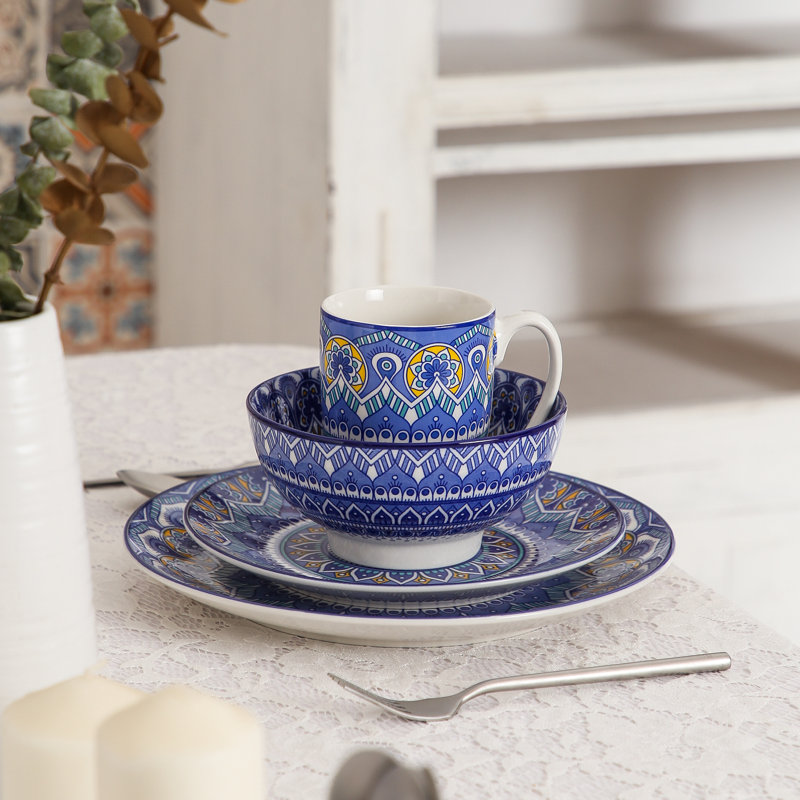 Blue dinnerware sets clearance best sale